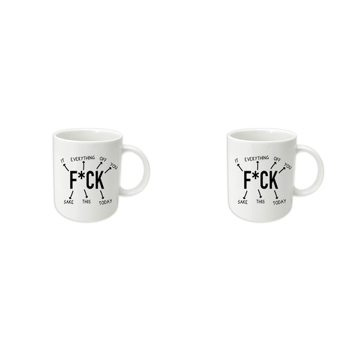 2PK F*ck It 360ml Ceramic Coffee/Tea Drink Mug w/ Handle