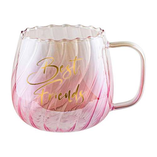 Best Friends Glass 670ml/10cm Coffee Mug w/ Handle - Pink