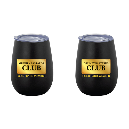 2PK Grumpy Bastards Club 360ml S/S Vacuum Insulated Tumbler Double Walled Mug