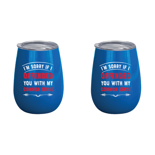 2PK I'm Sorry If I Offended 360ml S/S Insulated Tumbler Double Walled Mug