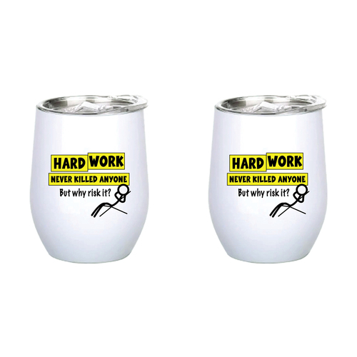 2PK Hard World Never Killed 360ml S/S Insulated Tumbler Double Walled Mug