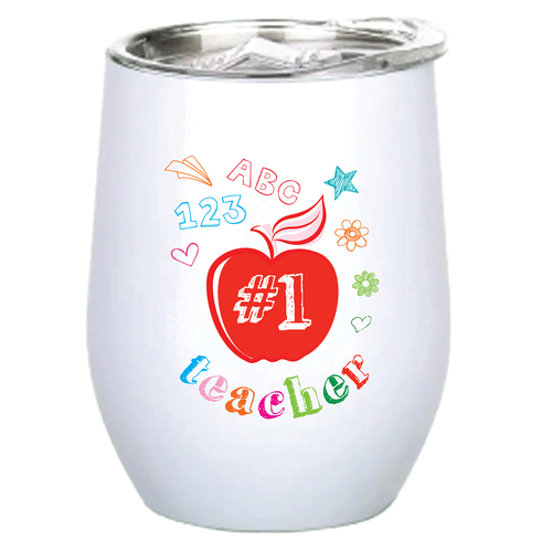 No.1 Teacher 360ml S/S Vacuum Insulated Tumbler Double Walled Mug