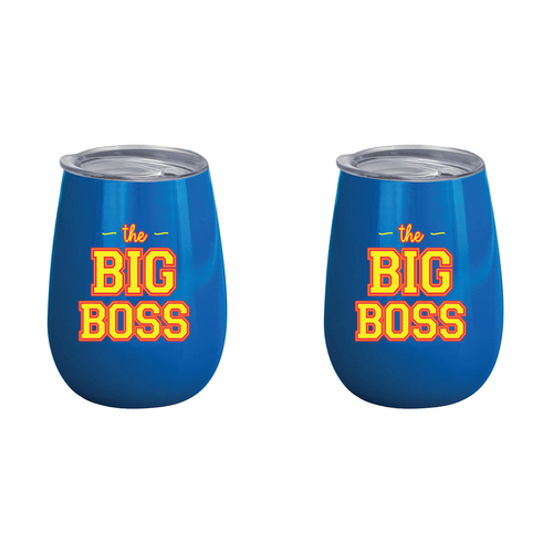 2PK The Big Boss 360ml Stainless Steel Double Walled Insulated Mug