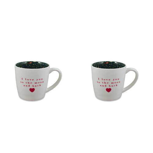 2PK I Love You Inside Out 410ml Ceramic Coffee/Tea Mug w/ Handle