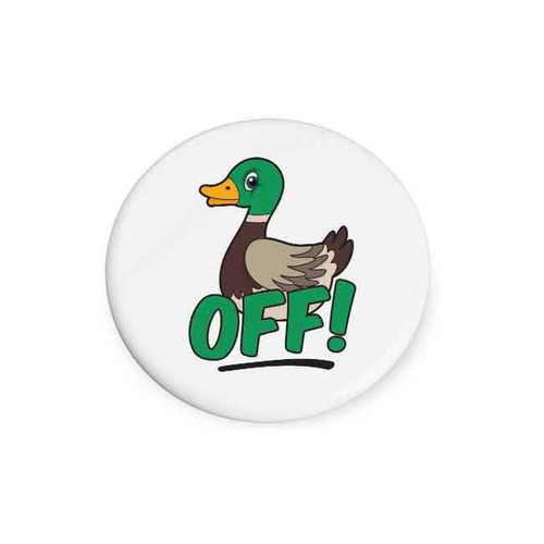 Duck Off Beautiful On The Inside Ceramic Drink Coaster Round 9cm