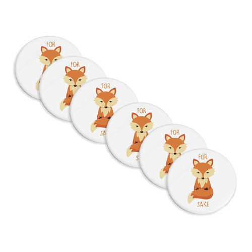 6PK For Fox SakeBeautiful On The Inside Ceramic Drink Coaster Round 9cm