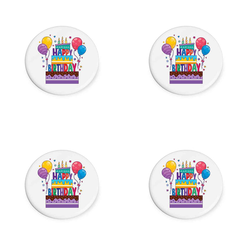 4PK Happy Birthday Beautiful on the Inside Ceramic Coaster Round 10cm