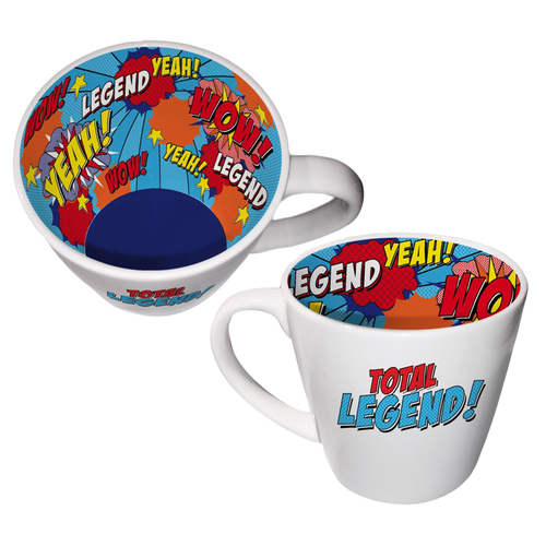 2PK the Legend Inside Out Tea/Coffee Novelty Gift Mug 400ml Drinking Cup