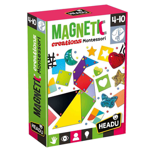 Headu Magnetic Creations Montessori Cut-Out Shapes Kids Activity Set 4-10y