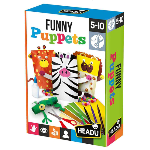 Headu Funny Puppets Cut-Out Paper Kids Art Craft Kit 5-10y