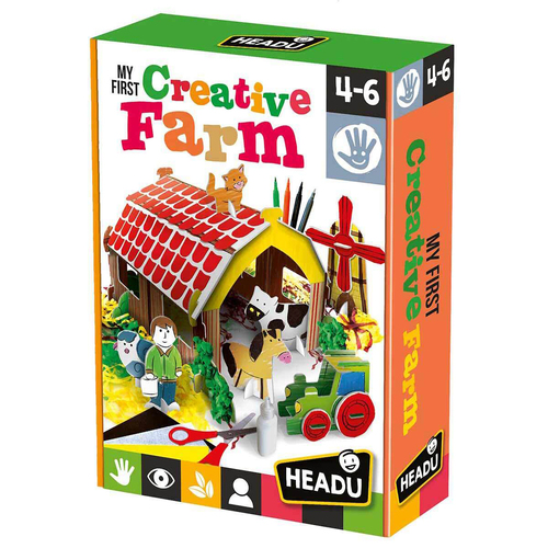 Headu My First Creative Farm 3D Cut-Out Kids Activity Kit 4-6y