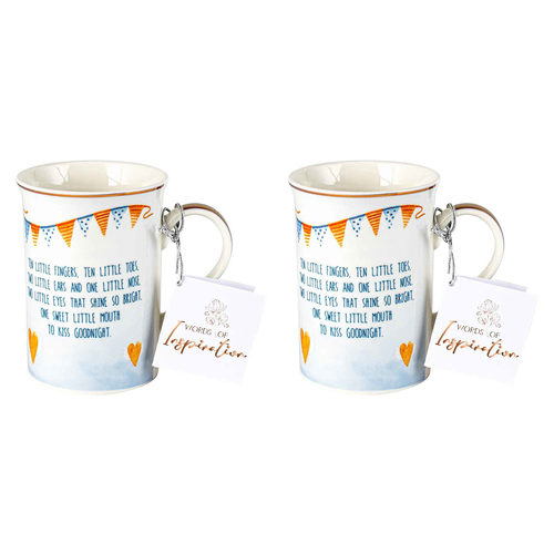 2x Its A Boy Inspiration Mug 360ml New Bone China  Novelty Drinking Cups