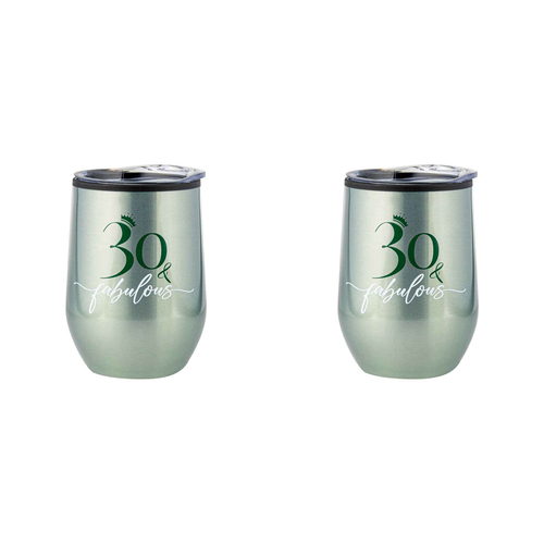 2PK 30th Birthday 360ml S/S Vacuum Insulated Tumbler Double Walled Mug