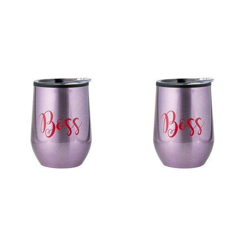 2PK Boss 360ml S/S Vacuum Insulated Tumbler Double Walled Mug