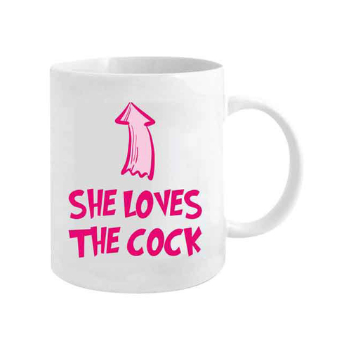 She Loves the C**k 360ml Ceramic Coffee Mug Drinking Cup w/ Handle