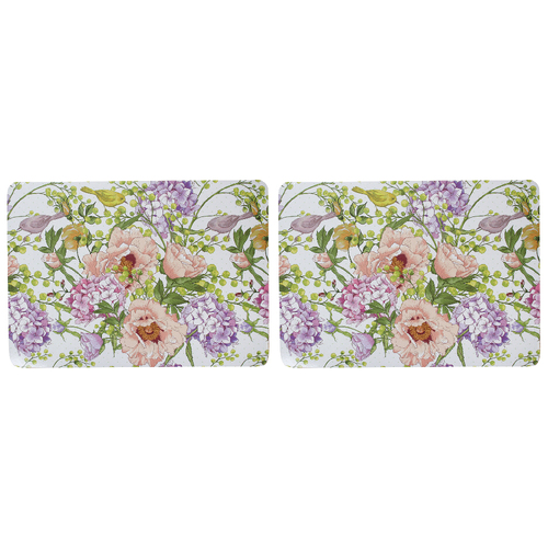 2x 4pc LVD MDF/Cork Placemat Spring Floral Dining Table Mat 30x21.5cm