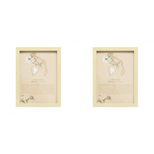 2PK Splosh Mystique Capricorn Glass Framed Print w/ Stand 23.5x32cm