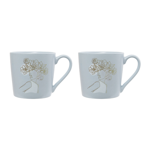 2PK Splosh Mystique 13cm Ceramic Taurus Mug Drinking Cup - Blue