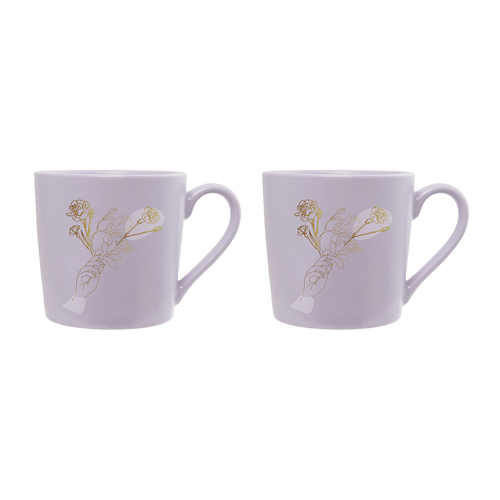 2PK Splosh Mystique 13cm Ceramic Sagittarius Mug - Purple