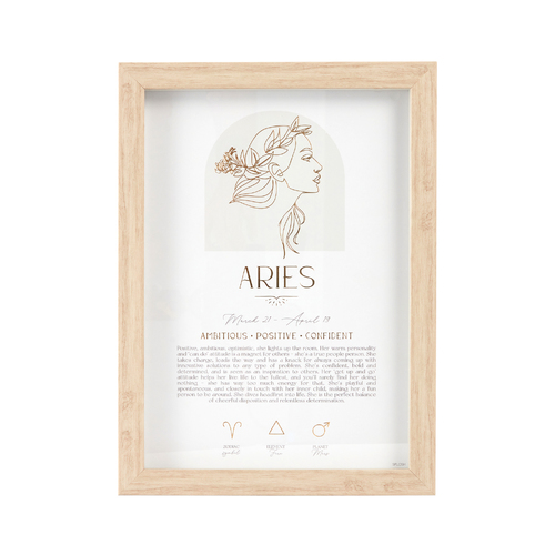 Splosh Mystique Framed Print Aries Standing/Hanging Decor 20x33cm