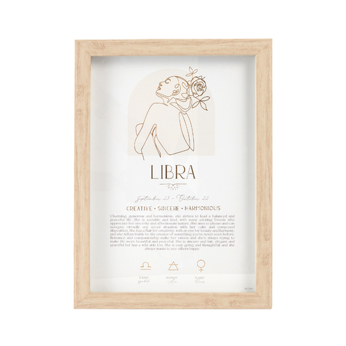 Splosh Mystique Framed Print Libra Standing/Hanging Decor 20x33cm