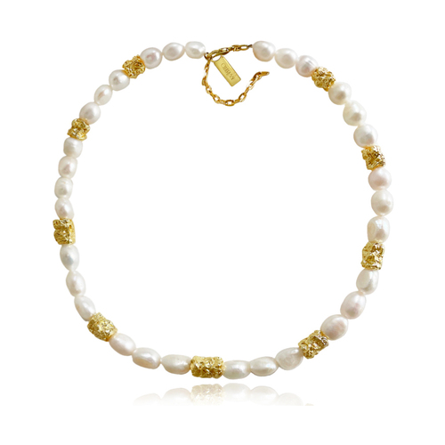 Culturesse Sequoia Artisan 24K Mediterranean Pearl 45.5cm Necklace