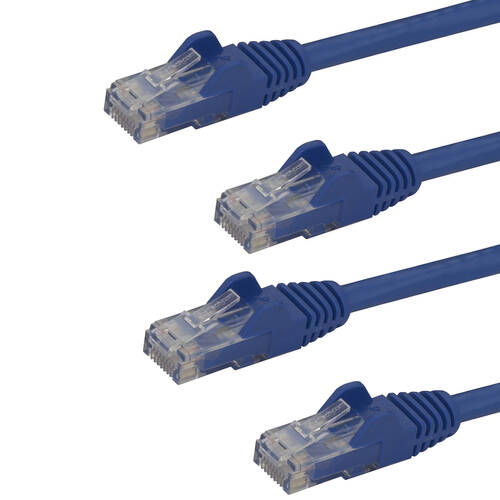 2PK Star Tech 2m Blue Snagless Cat6 UTP Patch Cable - ETL Verified