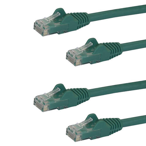 2PK Star Tech 2m Green Cat6 UTP Snagless Patch Cable