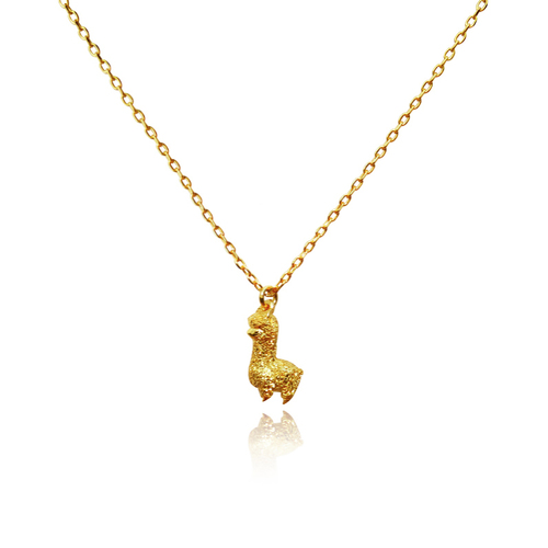 Culturesse Dainty 44.5cm Alpaca Pendant Necklace - Gold