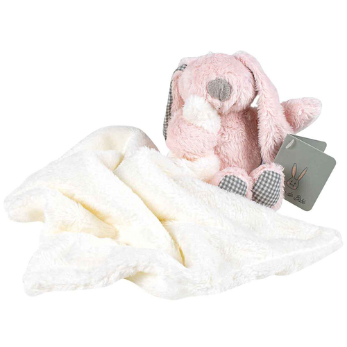 Plush Rabbit Toy w/ Cuddle Blanket Baby/Newborn Pink 25cm