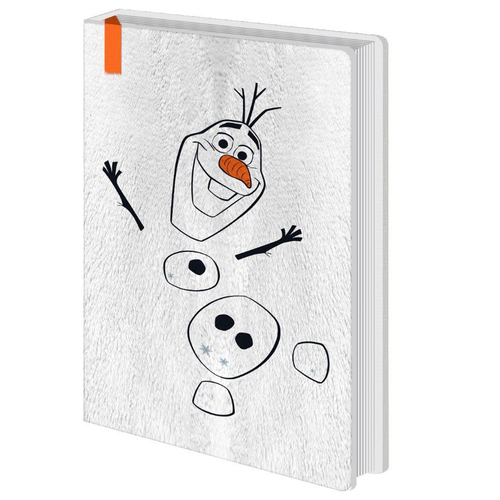 Disney Frozen II Olaf Plush Themed Novelty Rectangular Hard Cover Notebook