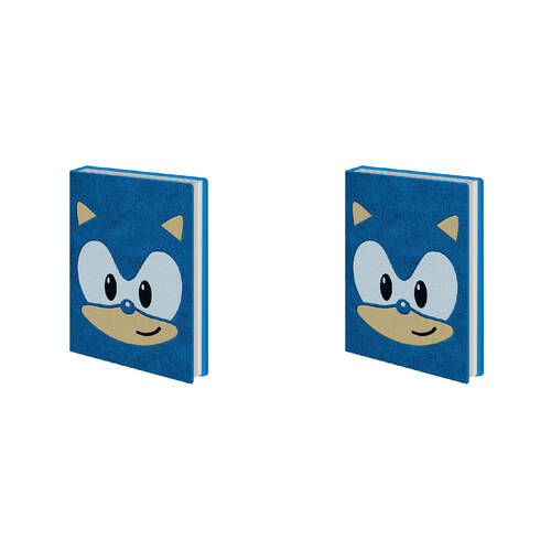 2PK Sonic the Hedgehog Sonic Plush Notebook Blue 16x21cm