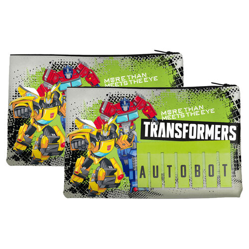 2PK Transformers Autobots Bumblebee Named Zip Pencil Case