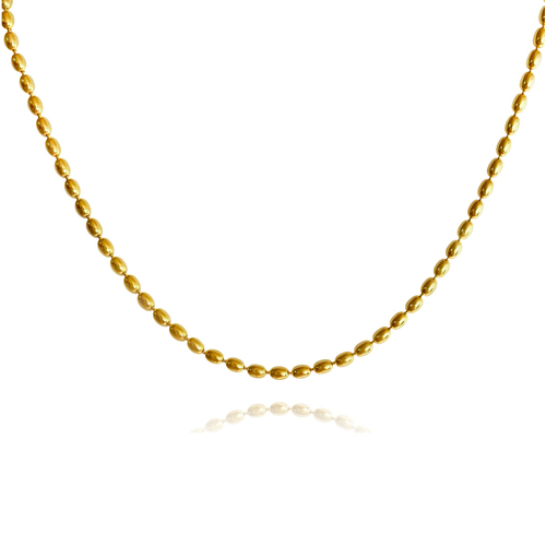 Culturesse Modern Muse 43cm Beaded Necklace/Choker - Gold Vermeil