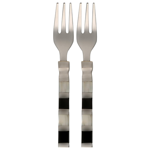 2pc Old Hollywood Appetizer Forks Black & White