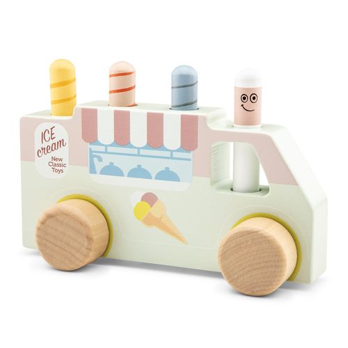 New Classic Toys Kids/Children Pop Up Wooden Ice Cream Truck Toy 24M+