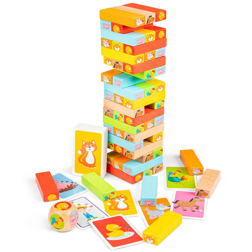 New Classic Toys FSC Stacking Tower Game Kids/Children Wooden Toy 3y+