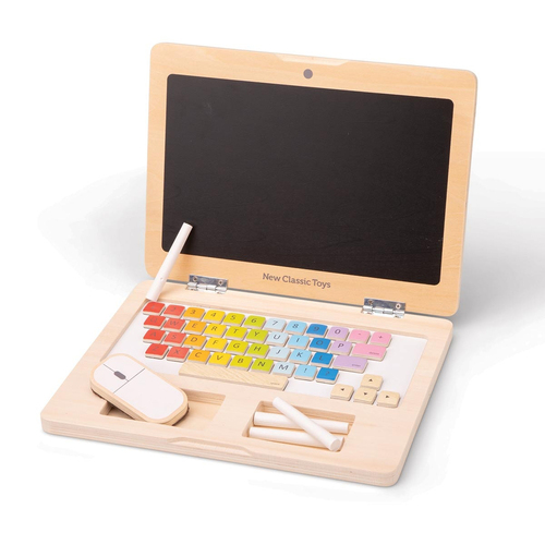 New Classic Toys My First Laptop Kids/Children Wooden Toy 36m+