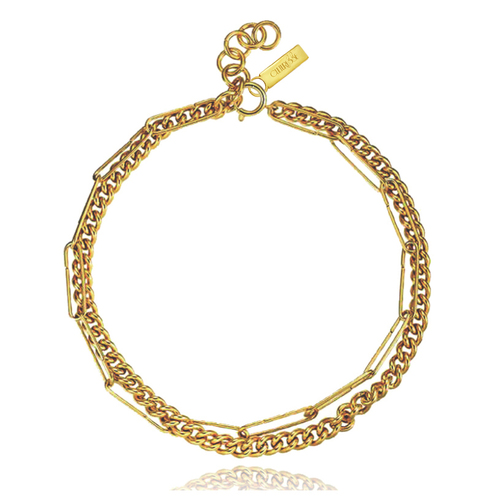 Culturesse Dominique 47.5cm Layered Gold Chain Necklace