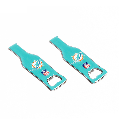 2PK NFL Miami Dolphins 10cm Beer/Soda Bottle Cap Opener