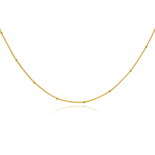 Culturesse Brianna Adjustable 45cm Fine Gold Bead Necklace