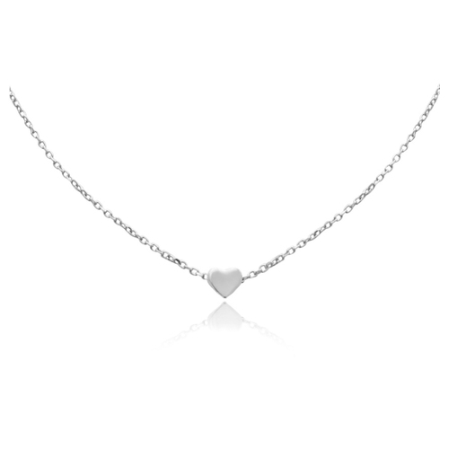 Culturesse Ida 43.3cm Fine Silver Heart Pendant Necklace