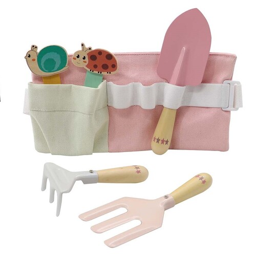 Kaper Kidz Calm & Breezy Kids Garden Tool Belt Pink 3yrs+