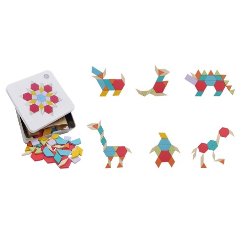 Kaper Kidz Calm & Breezy Pattern Blocks In Tin Box