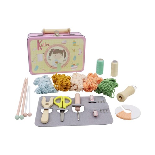 Kaper Kidz Calm & Breezy Knitting Kit In Tin Case Craft Kit