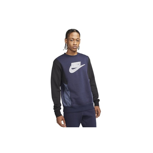 nike hybrid crew sweatshirt blue