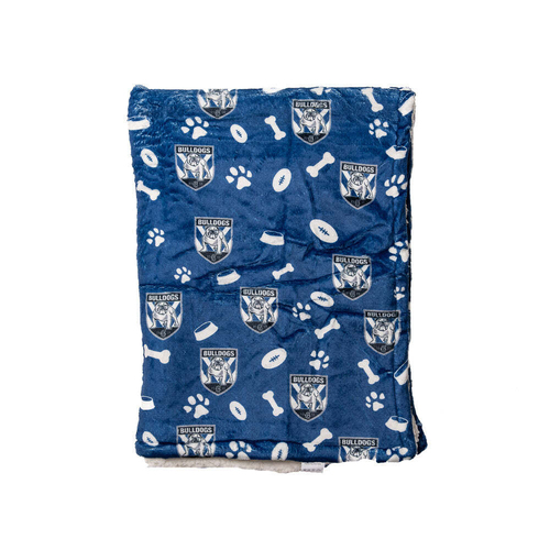 The Stubby Club Canterbury Bulldogs NRL Themed Pet Blanket