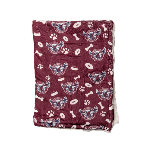 The Stubby Club Manly Sea Eagles NRL Themed Pet Blanket