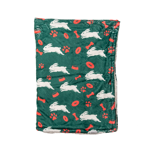 The Stubby Club South Sydney Rabbitohs NRL Themed Pet Blanket