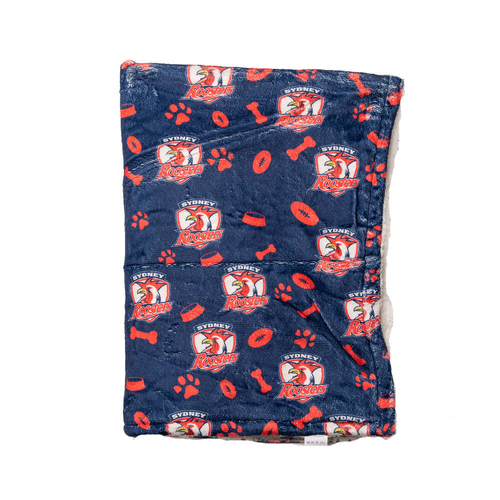 The Stubby Club Sydney Roosters NRL Themed Pet Blanket